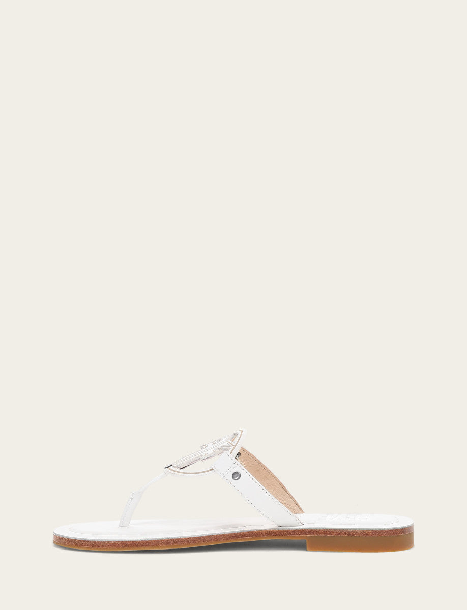 Women's White Taylor Logo Sandals White - Frye