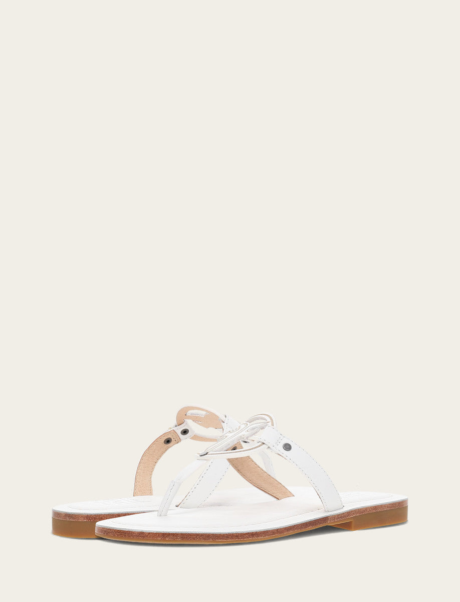Women's White Taylor Logo Sandals White - Frye