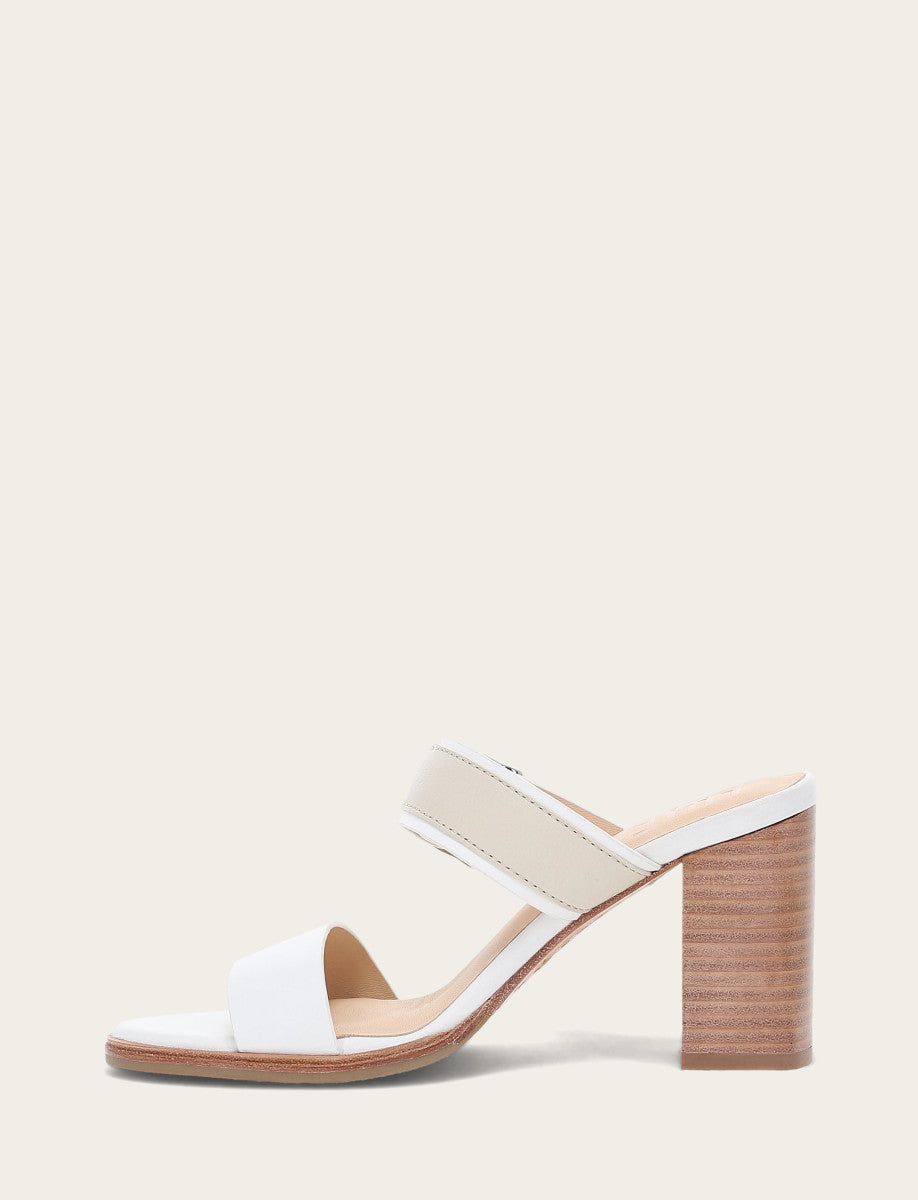 Women's White Ivory Stella Buckle Slide Sandals White/ivory - Frye