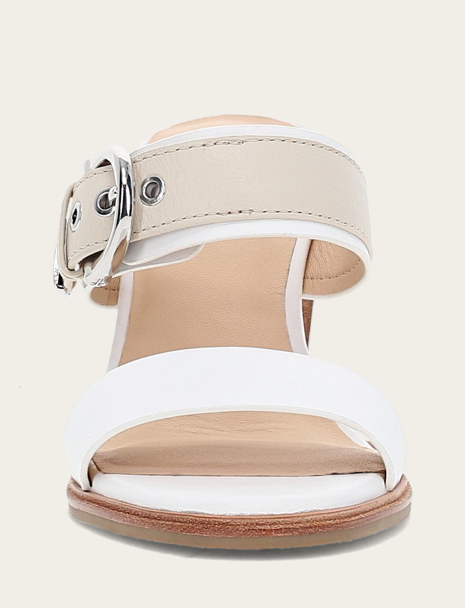 Women's White Ivory Stella Buckle Slide Sandals White/ivory - Frye