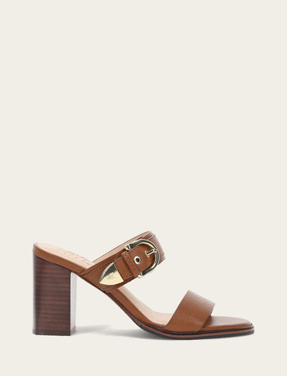 Women's Dark Latte Stella Buckle Slide Sandals Dark Latte - Frye