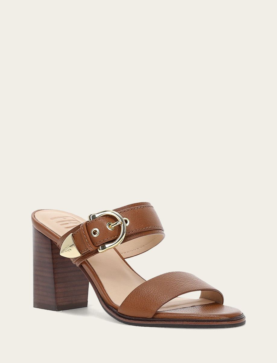 Women's Dark Latte Stella Buckle Slide Sandals Dark Latte - Frye