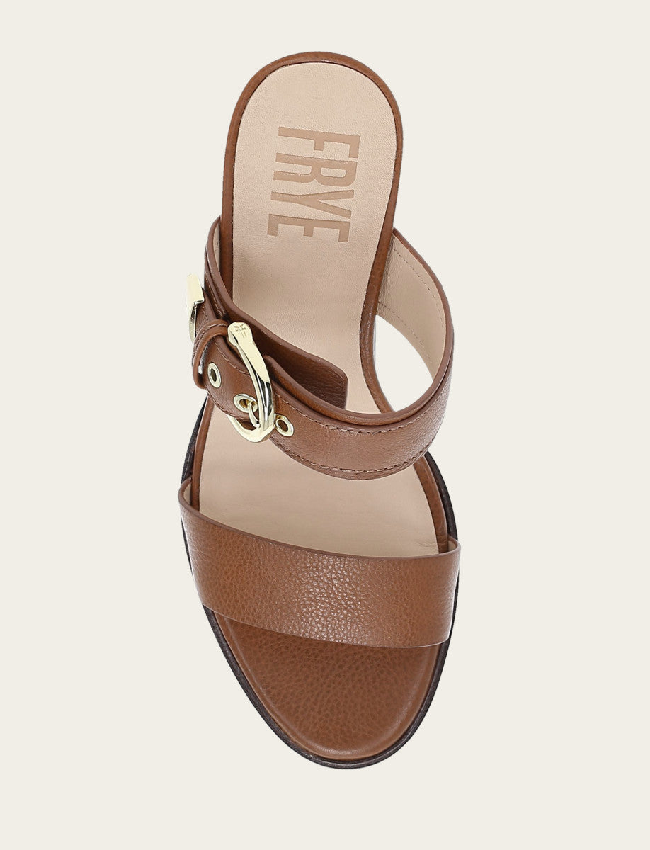 Women's Dark Latte Stella Buckle Slide Sandals Dark Latte - Frye