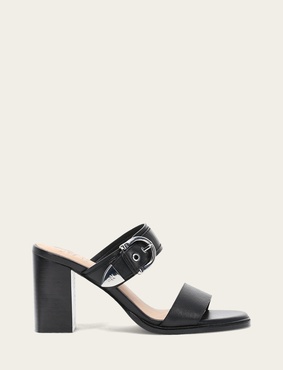 Women's Black Stella Buckle Slide Sandals Black - Frye