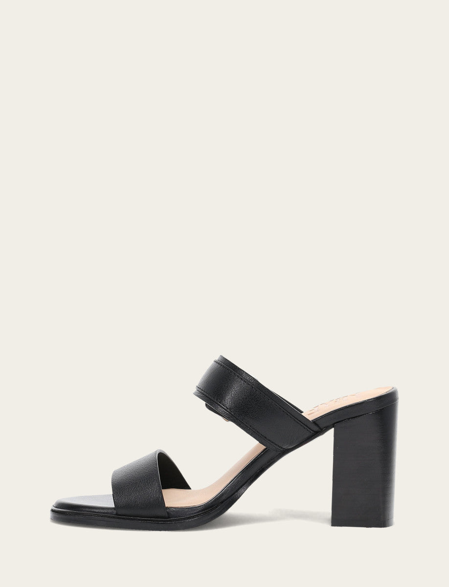 Women's Black Stella Buckle Slide Sandals Black - Frye