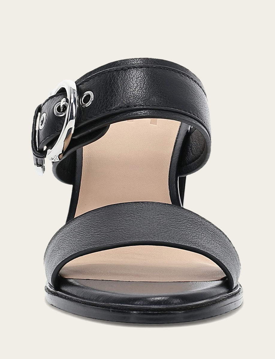Women's Black Stella Buckle Slide Sandals Black - Frye