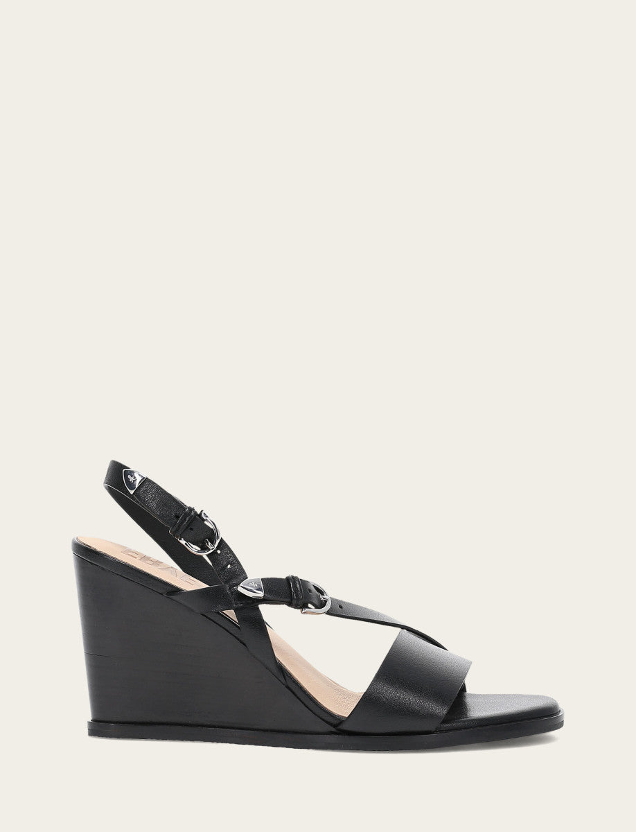 Women's Black Rachel Buckle Sandals Black - Frye