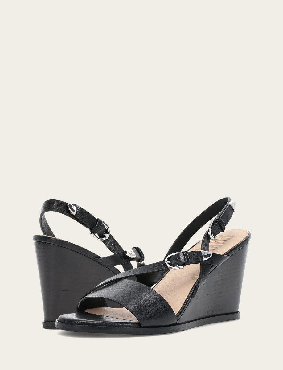 Women's Black Rachel Buckle Sandals Black - Frye