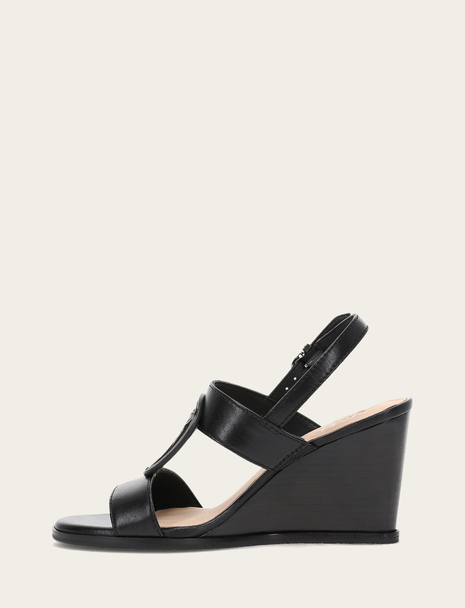Women's Black Rachel Logo Sandals Black - Frye