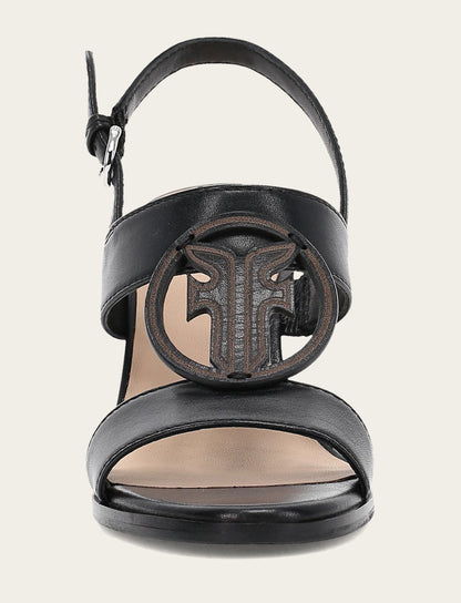 Women's Black Rachel Logo Sandals Black - Frye