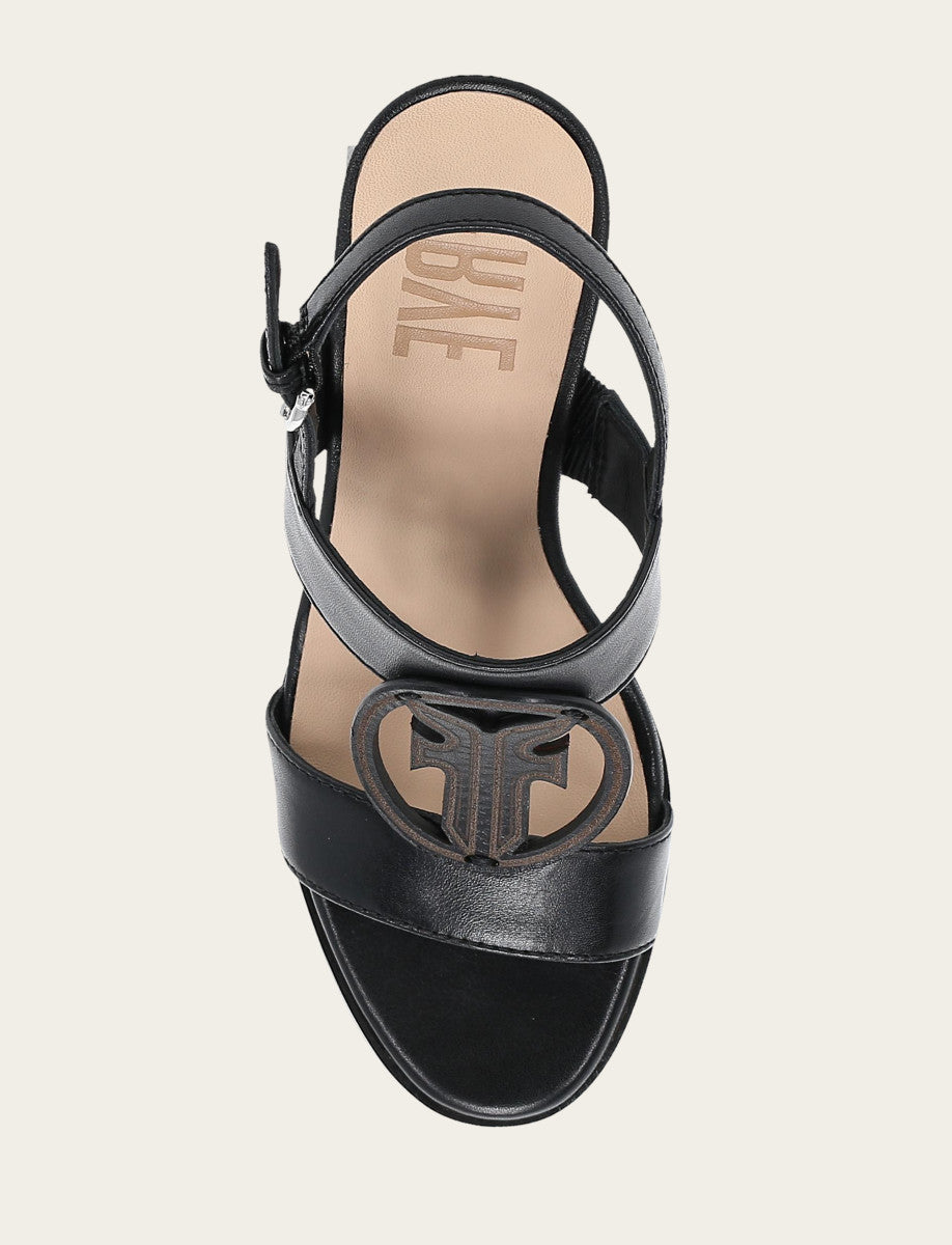 Women's Black Rachel Logo Sandals Black - Frye