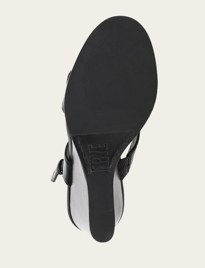 Women's Black Rachel Logo Sandals Black - Frye