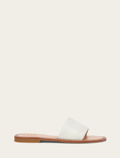 Women's White Ava Woodstock Slide Sandals White - Frye
