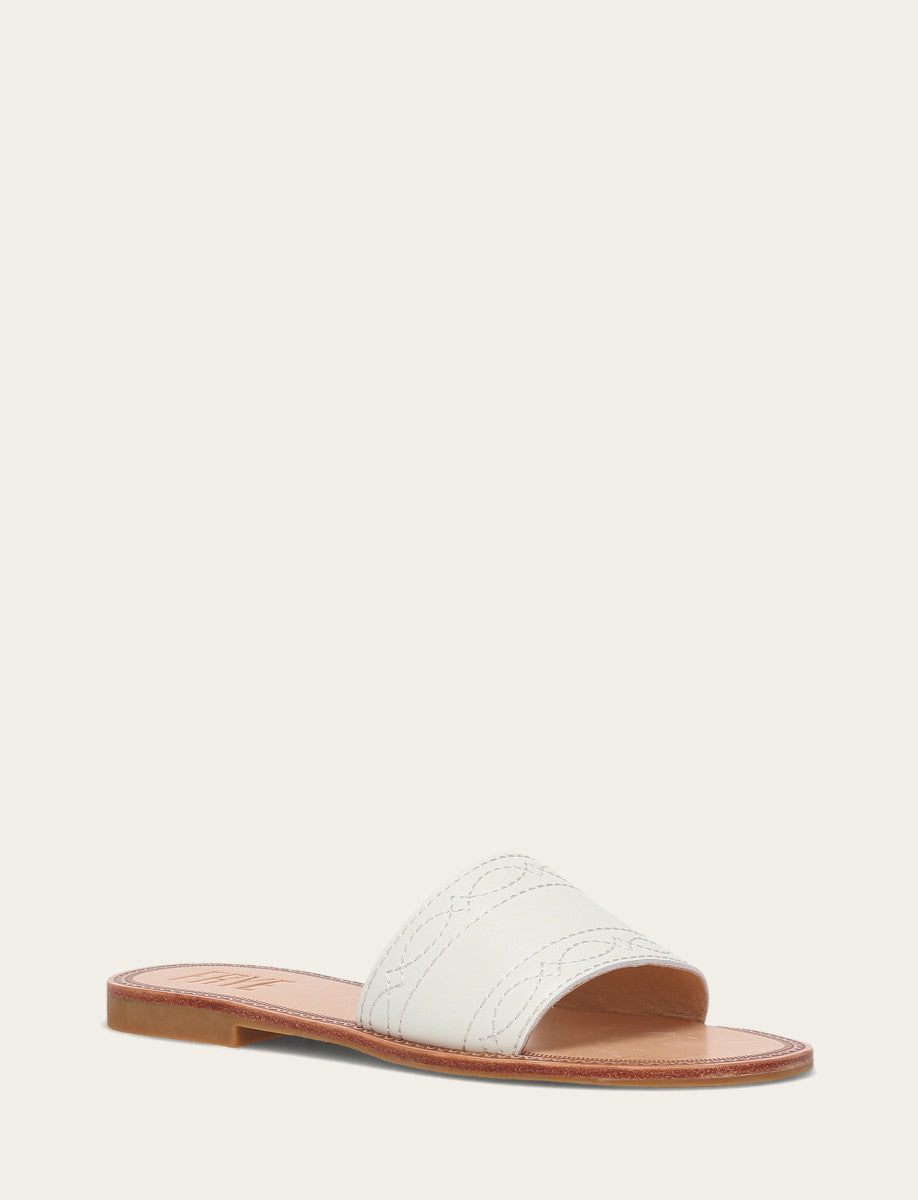 Women's White Ava Woodstock Slide Sandals White - Frye
