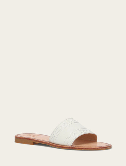 Women's White Ava Woodstock Slide Sandals White - Frye
