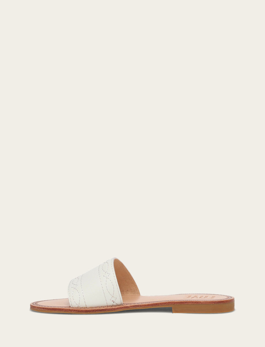 Women's White Ava Woodstock Slide Sandals White - Frye