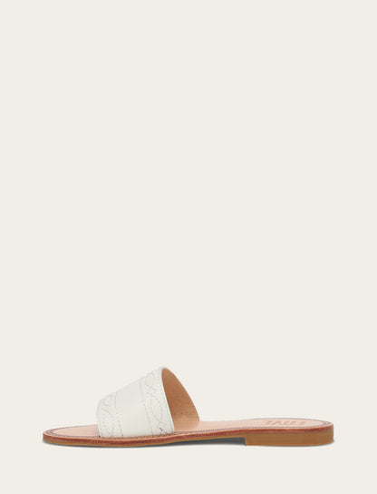 Women's White Ava Woodstock Slide Sandals White - Frye