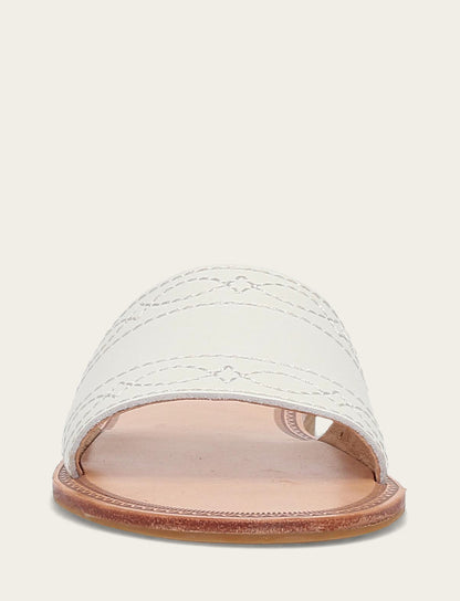 Women's White Ava Woodstock Slide Sandals White - Frye