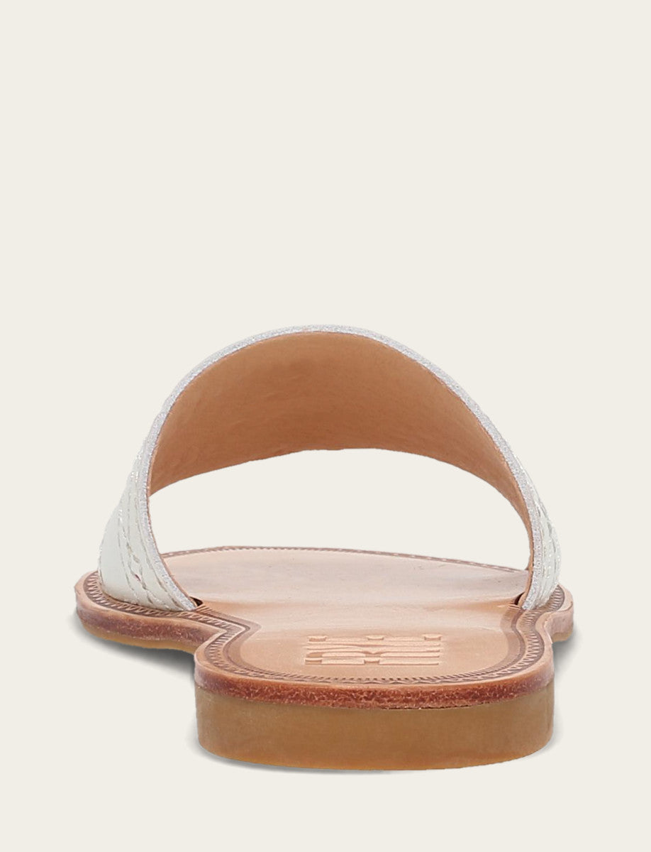 Women's White Ava Woodstock Slide Sandals White - Frye