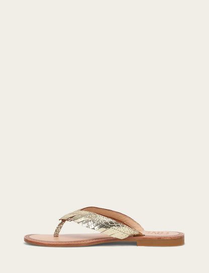 Women's Gold Mirror Ava Fringe Sandals Gold Mirror - Frye