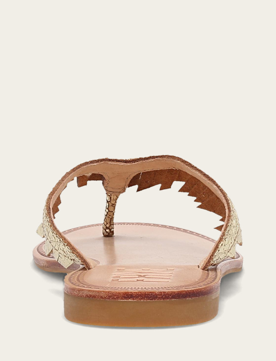 Women's Gold Mirror Ava Fringe Sandals Gold Mirror - Frye