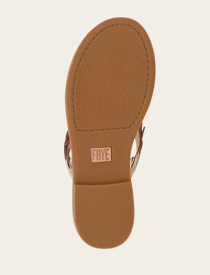 Women's Gold Mirror Ava Fringe Sandals Gold Mirror - Frye