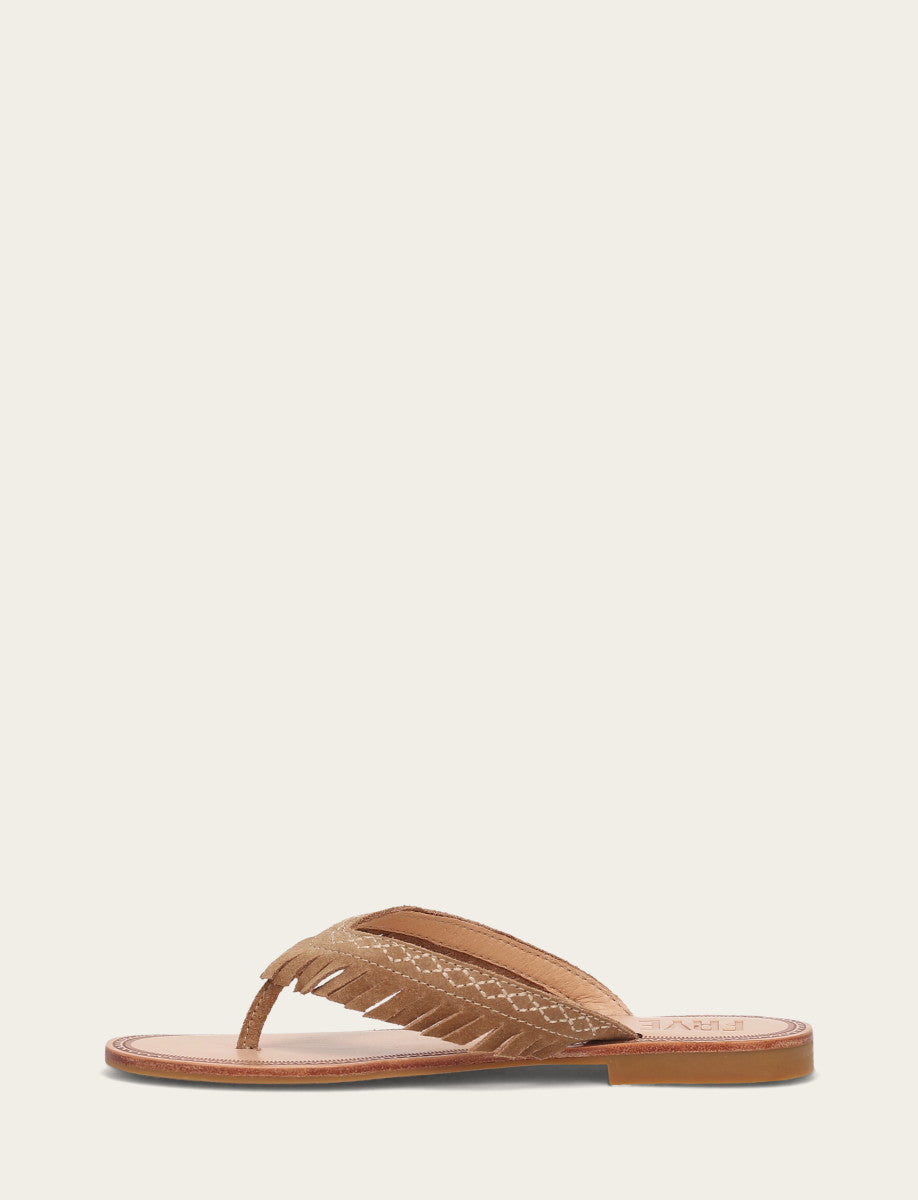 Women's Almond Ava Fringe Sandals Almond - Frye