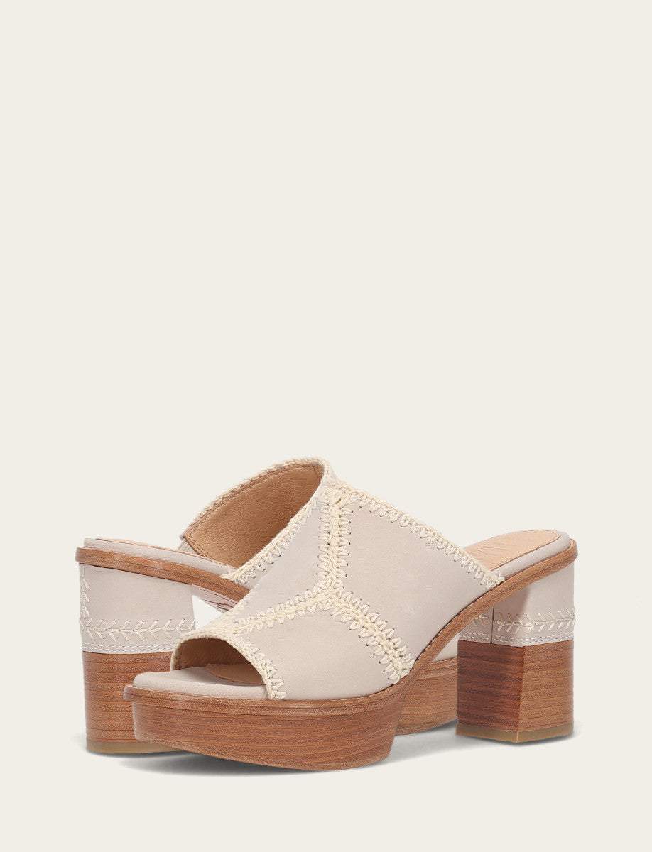 Women's Ivory Pipa Crochet Platform Sandals Ivory - Frye