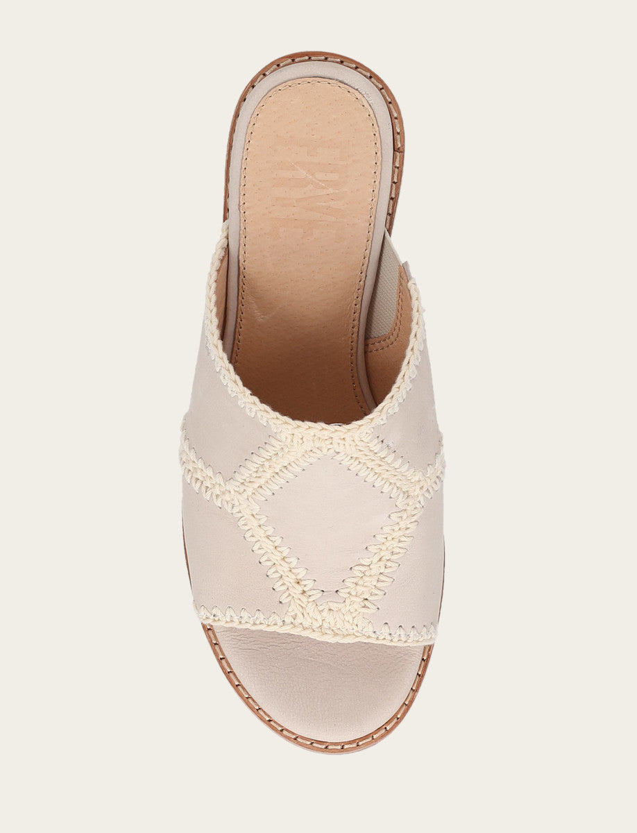 Women's Ivory Pipa Crochet Platform Sandals Ivory - Frye