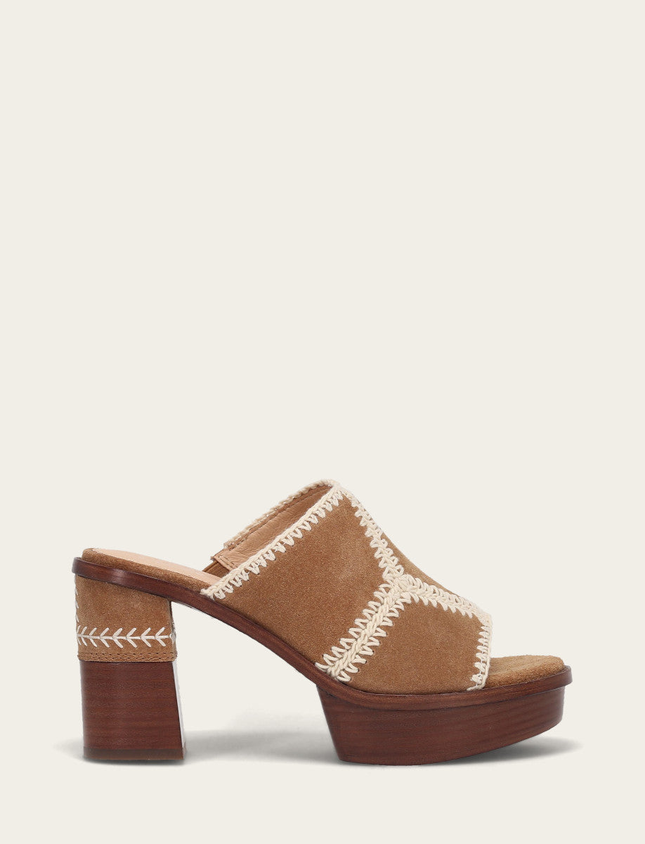 Women's Almond Pipa Crochet Platform Sandals Almond - Frye