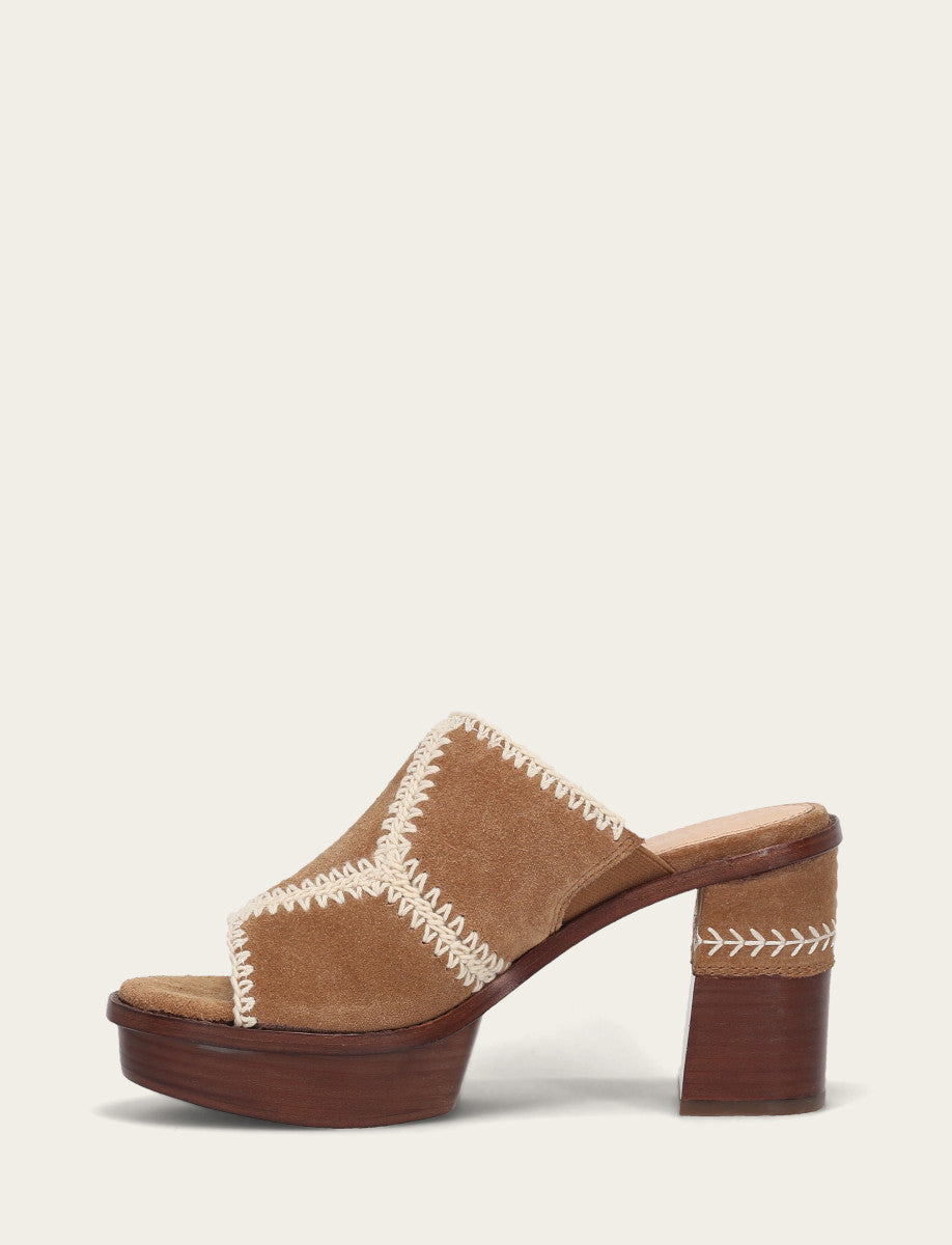 Women's Almond Pipa Crochet Platform Sandals Almond - Frye
