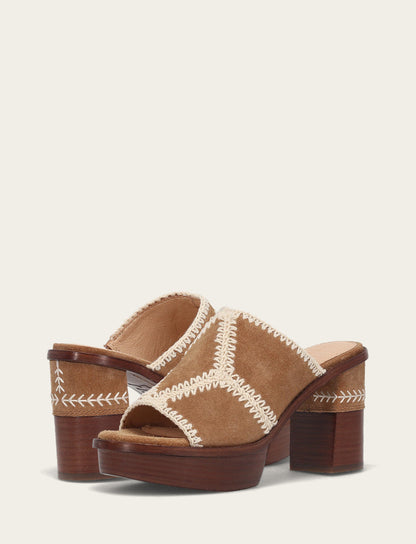 Women's Almond Pipa Crochet Platform Sandals Almond - Frye