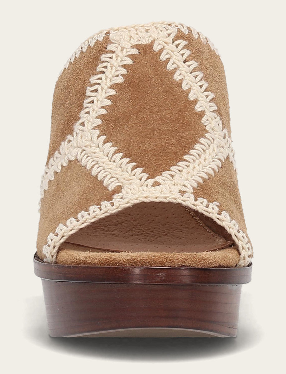 Women's Almond Pipa Crochet Platform Sandals Almond - Frye