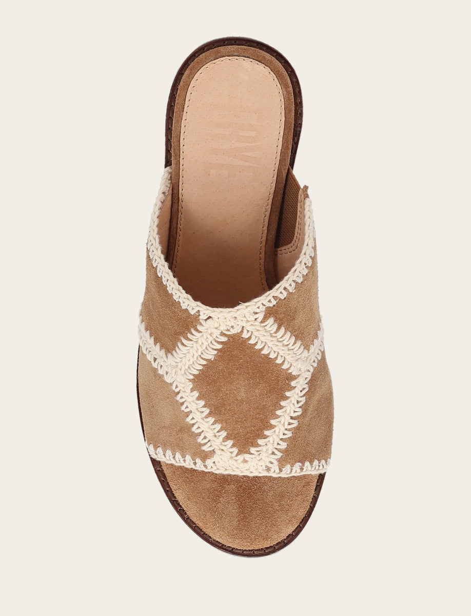 Women's Almond Pipa Crochet Platform Sandals Almond - Frye
