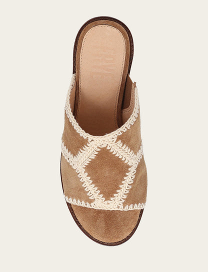 Women's Almond Pipa Crochet Platform Sandals Almond - Frye