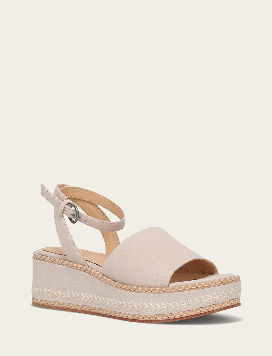 Women's Ivory Joy Ankle Strap Platform Sandals Ivory - Frye