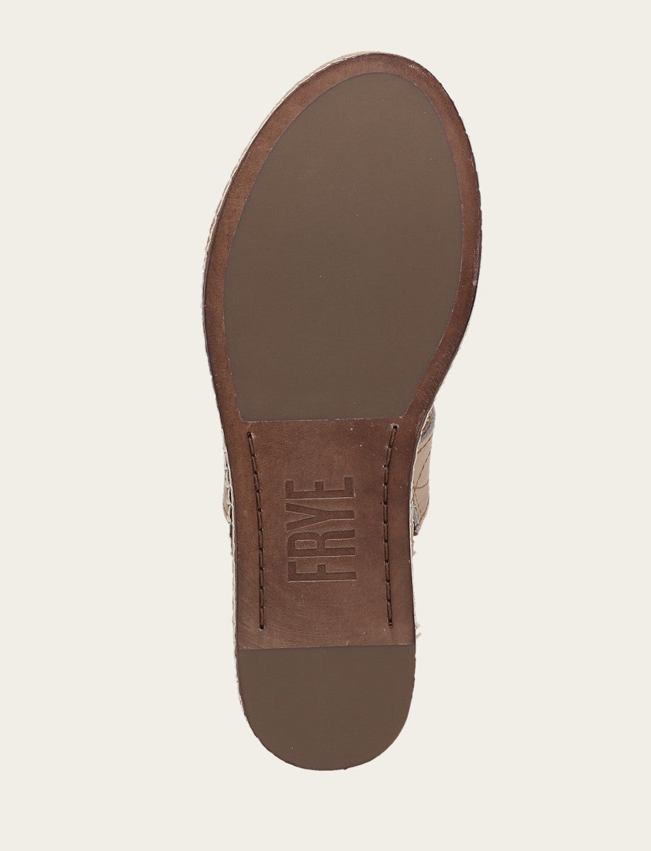 Women's Almond Joy Woodstock 2 Band Platform Slide Sandals Natural/ Almond - Frye