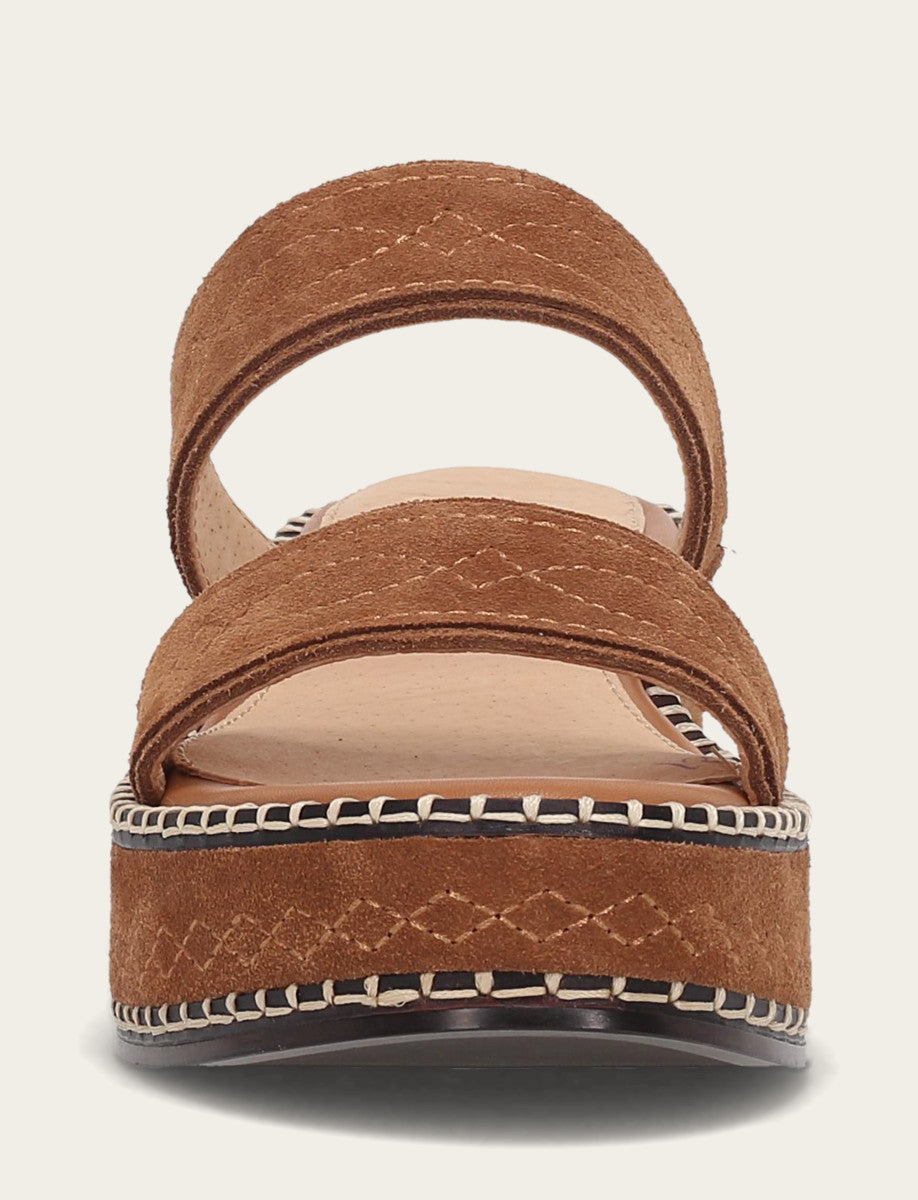 Women's Bark Joy Woodstock 2 Band Platform Slide Sandals Bark - Frye