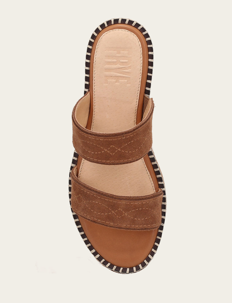 Women's Bark Joy Woodstock 2 Band Platform Slide Sandals Bark - Frye