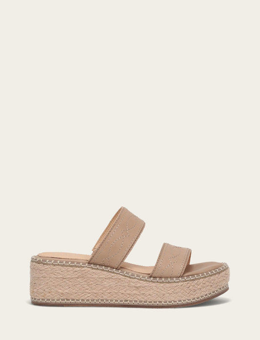 Women's Clay Joy Woodstock 2 Band Platform Slide Sandals Clay - Frye