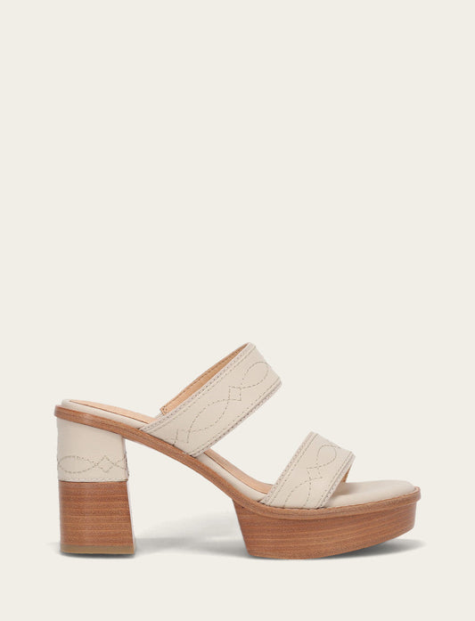 Women's Ivory Pipa Woodstock 2 Band Platform Sandals Ivory - Frye