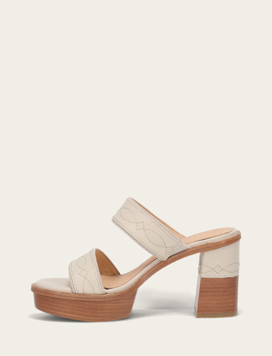 Women's Ivory Pipa Woodstock 2 Band Platform Sandals Ivory - Frye