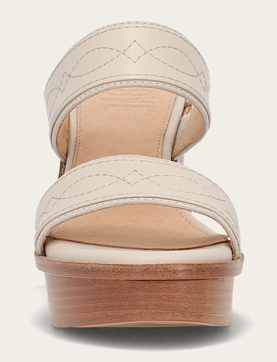 Women's Ivory Pipa Woodstock 2 Band Platform Sandals Ivory - Frye
