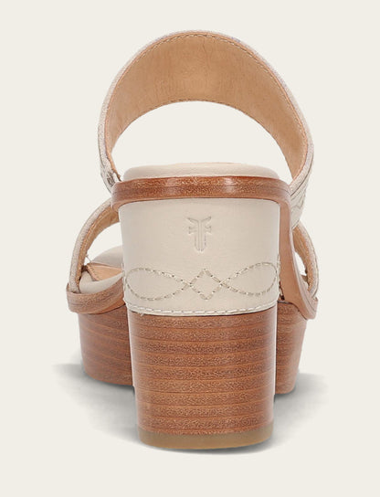 Women's Ivory Pipa Woodstock 2 Band Platform Sandals Ivory - Frye