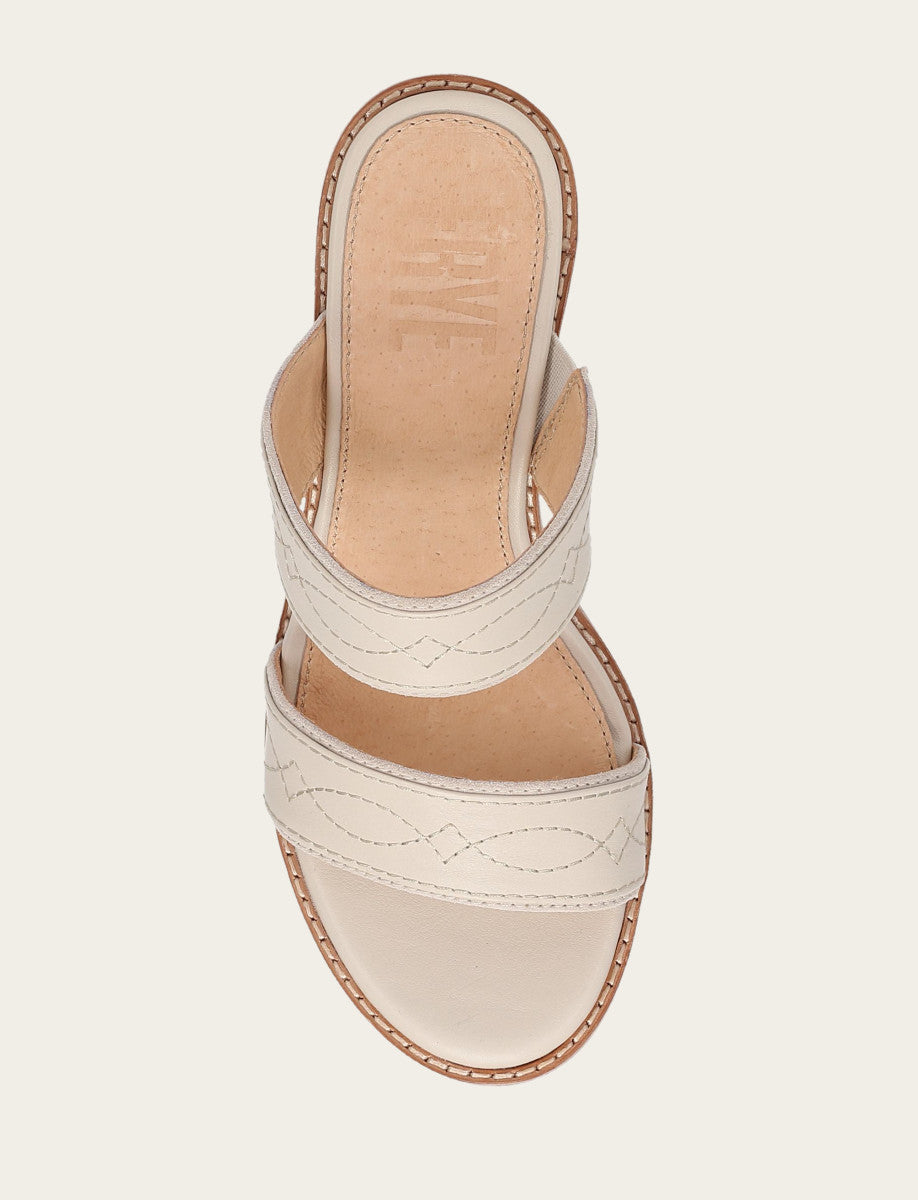 Women's Ivory Pipa Woodstock 2 Band Platform Sandals Ivory - Frye