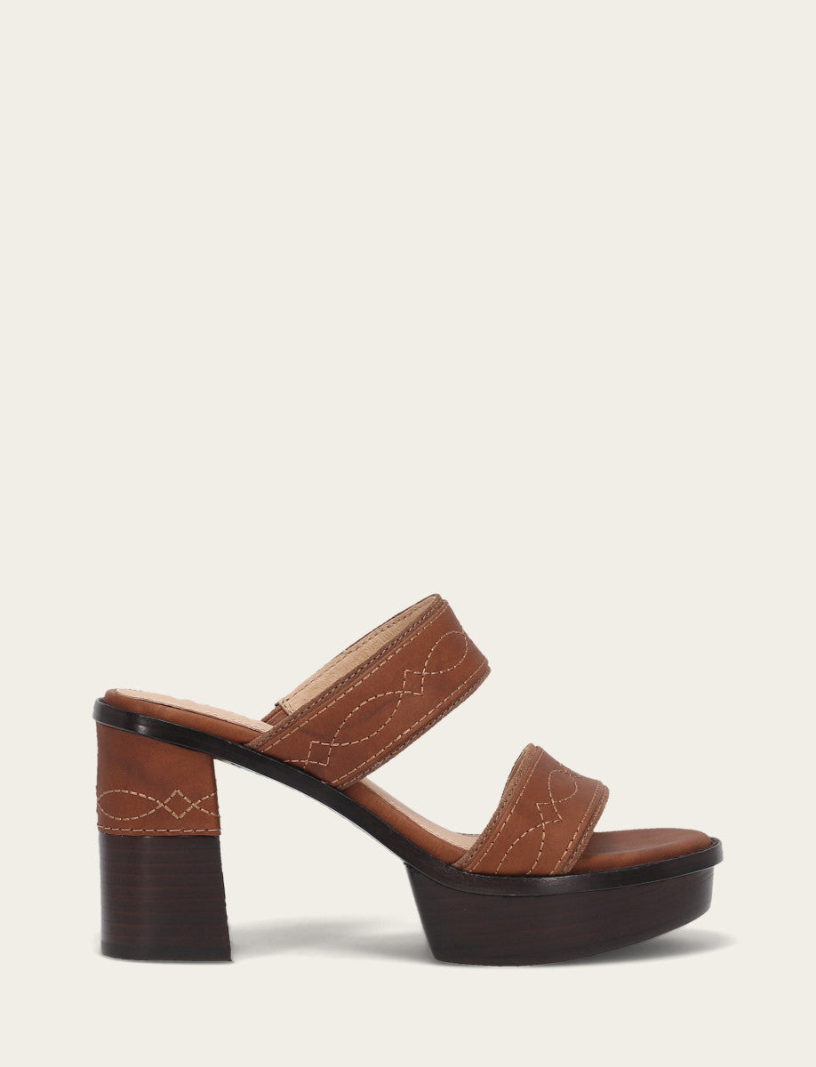 Women's Saddle Pipa Woodstock 2 Band Platform Sandals Saddle - Frye