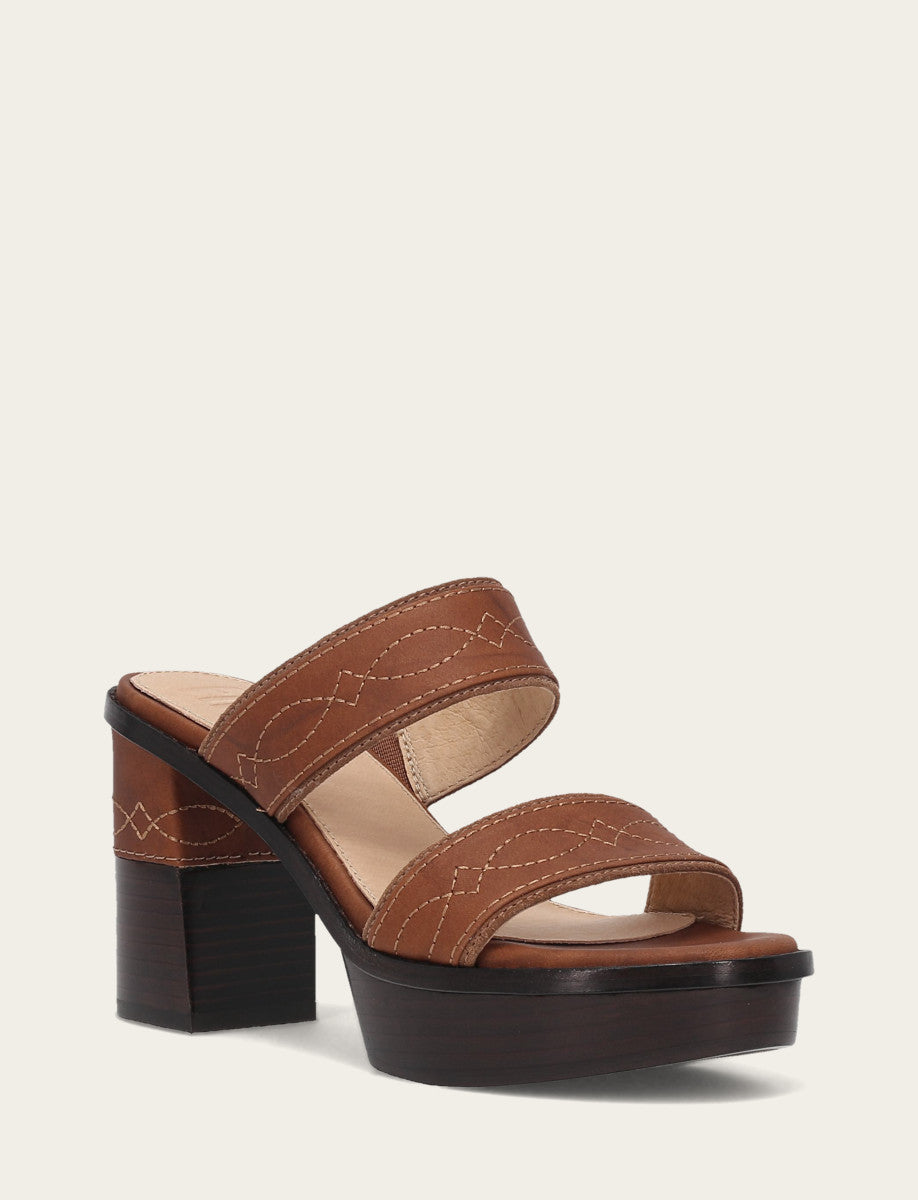 Women's Saddle Pipa Woodstock 2 Band Platform Sandals Saddle - Frye