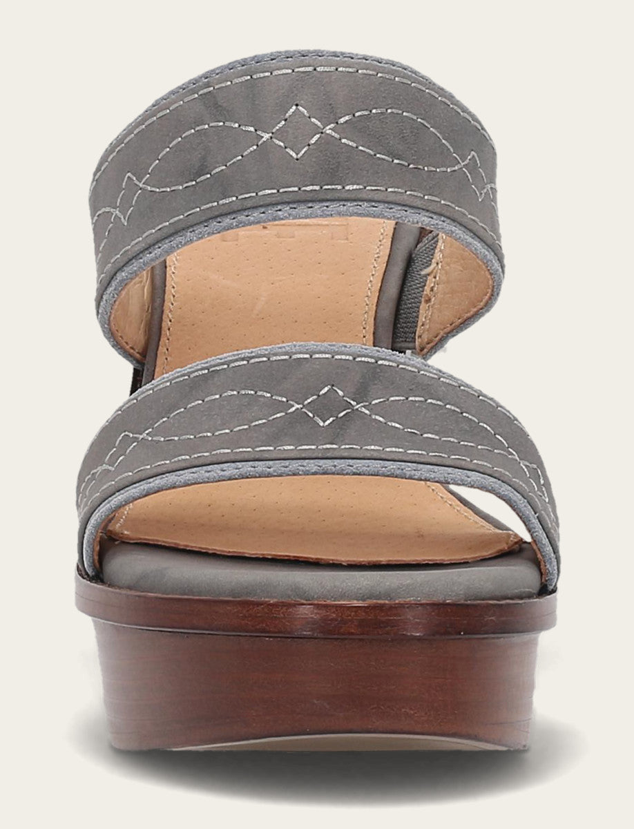 Women's Grey Sky Pipa Woodstock 2 Band Platform Sandals Grey Sky - Frye