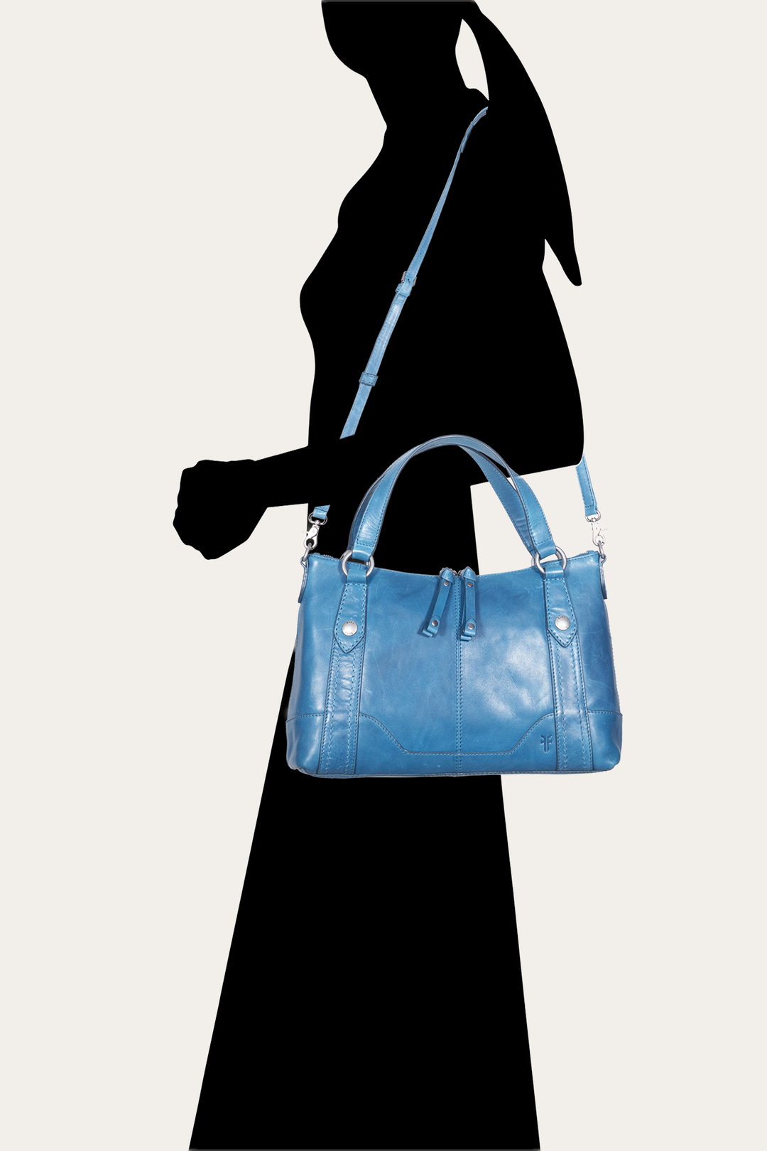 Women's Melissa Medium Satchel Handbag Ink - Frye