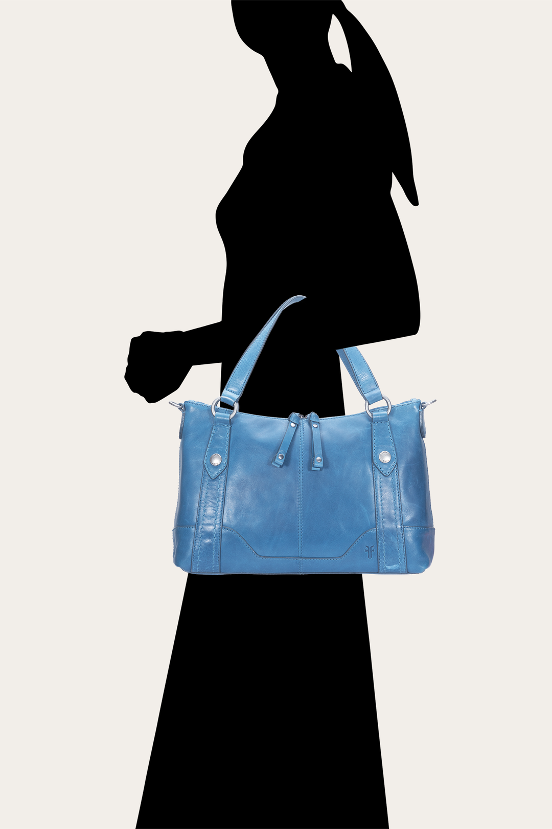 Women's Melissa Medium Satchel Handbag Ink - Frye